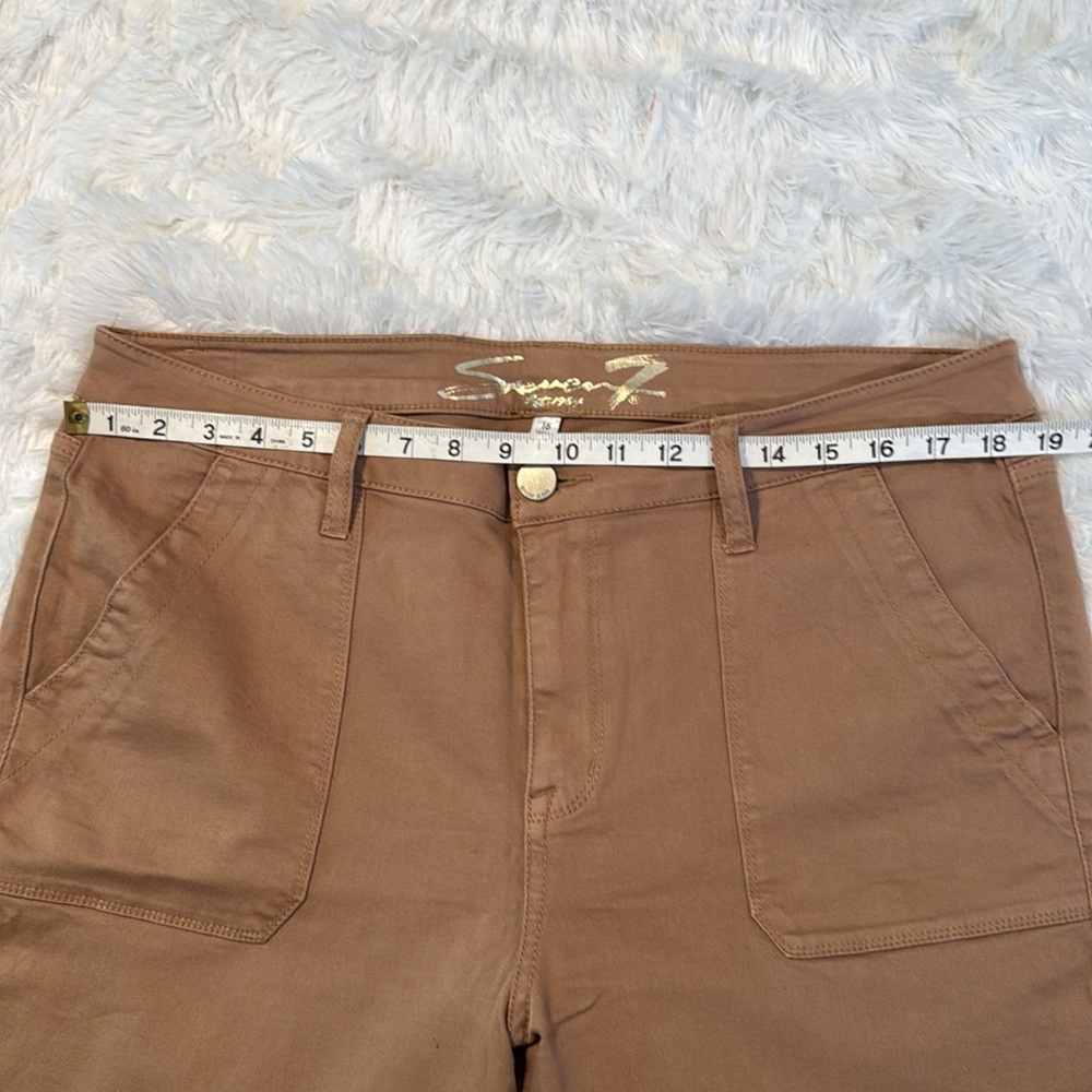 NWOT, Seven7 Utility Brown Skinny Jeans, size 16 - Picture 6 of 9